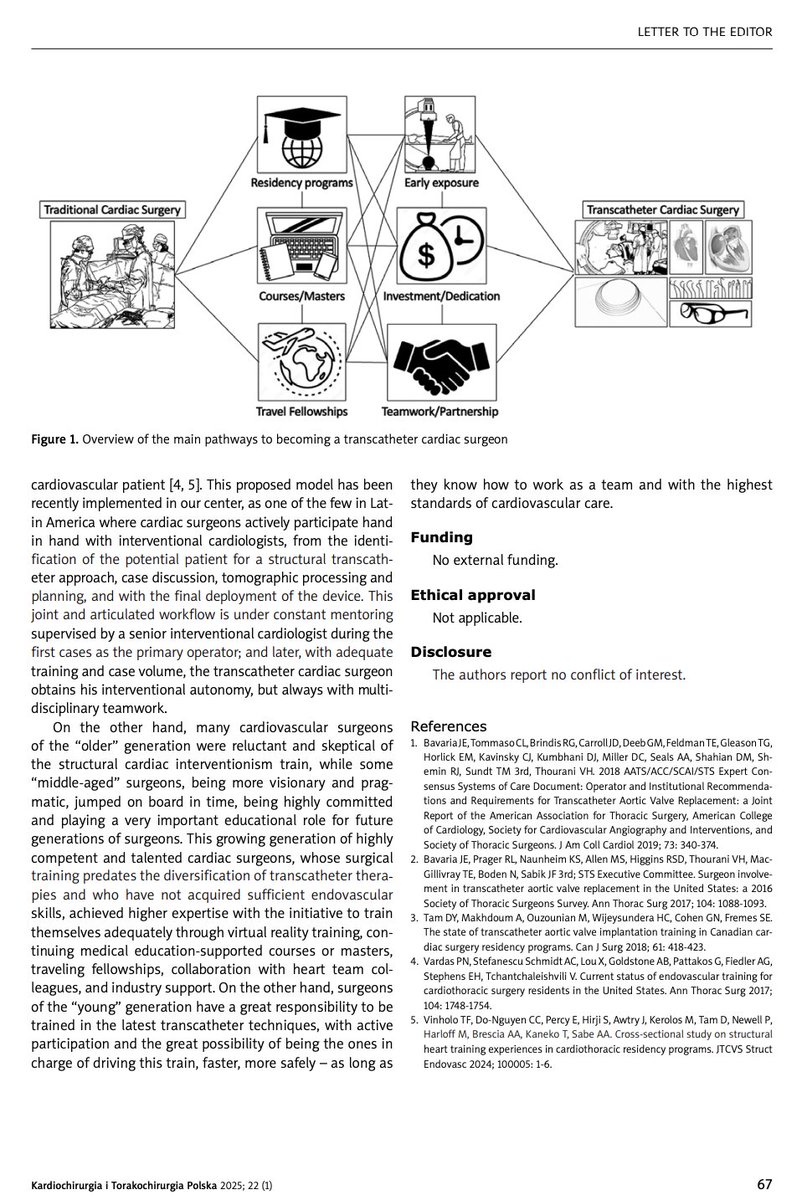 🚀From Sutures to Wires: The Future of Cardiovascular Surgery!💉🔬

Transcatheter procedures are revolutionizing CV surgery. Surgeons must embrace endovascular skills🎯 &amp; teamwork🤝to lead this shift!🔝
💡Adapt, train &amp; innovate🚀
<a href="/ggsoca/">Gerardo Soca</a> <a href="/VictorDayan1/">Victor Dayan</a> <a href="/max_hernandez26/">Maximiliano Hernandez</a>  <a href="/INCC_uy/">INCC</a>