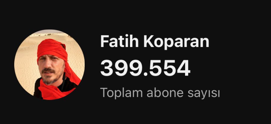 Şunu 400 yapın artık da 500'e kadar rahat bırakayım sizi :( youtube.com/@ifkoparan?si=…