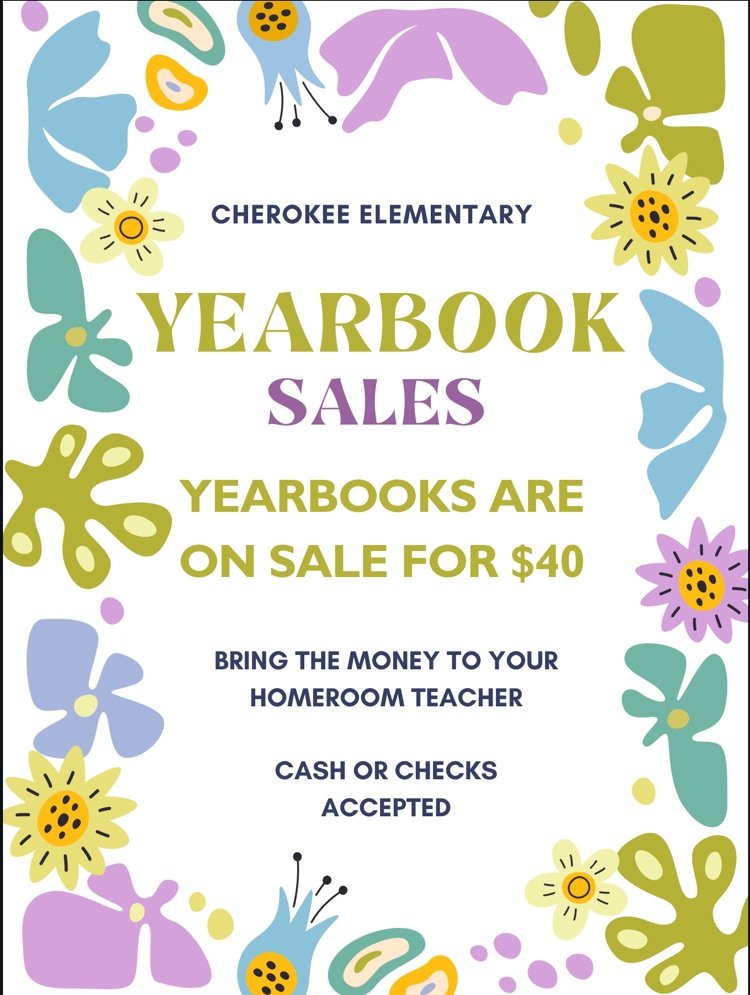 CherokeeElem's tweet photo. Yearbooks are in!!!  🎉
They were sent home today so check them out!!! We have a few extra that may be purchased for $40.00.
First come, first sell!
No holds! https://t.co/cwA9kIUQKH