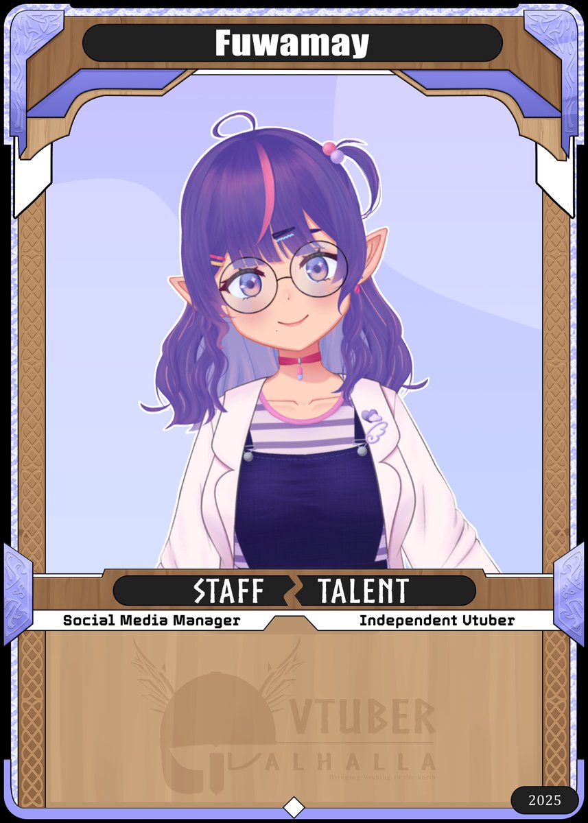 Time to meet the staff! Our resident social media manager is none other than <a href="/fuwamay/">Fuwamay 💜💊 Elf Vtuber @ NärCon 2025!</a>!  Along with being a VTuber herself, she's aiding the VV crew with, well, the social media comms! 💜

Her oshis number far too many, but some include ALL of HoloMyth, Suisei, Ironmouse &amp; Mint!!