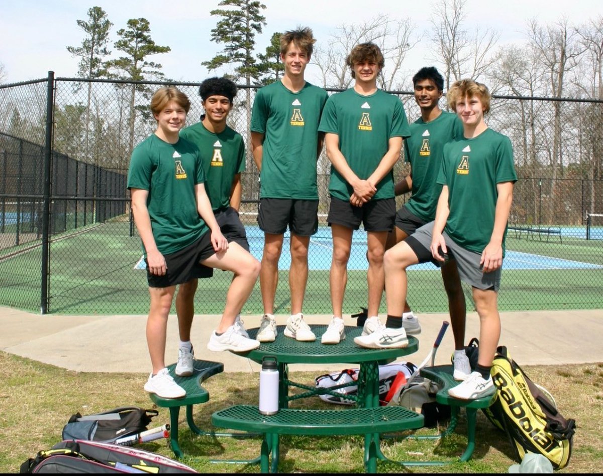 Apex High Women's & Men's Tennis (@apexhightennis) on Twitter photo The menās tennis team finished their week strong with a solid win over Friendship high! Go Cougars! <a href="/apexhsathletics/">Apex Athletics</a> The menās tennis team finished their week strong with a solid win over Friendship high! Go Cougars! <a href="/apexhsathletics/">Apex Athletics</a>