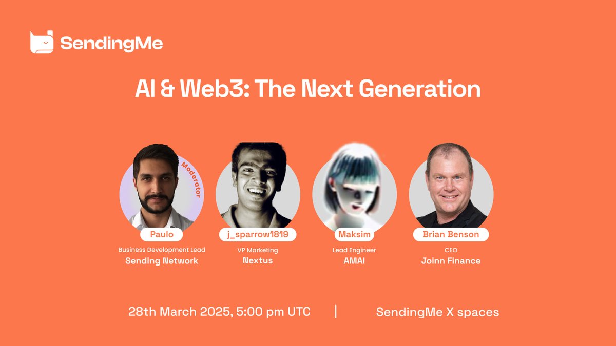 AI &amp; Web3: The Next Generation

We are joined tomorrow with our partners <a href="/InsideAMAI/">AMAI</a> , <a href="/JoinnFinance/">Joinn Finance</a> &amp; <a href="/NextusExchange/">Nextus Exchange</a> for an AMA  for our community to get to know these amazing projects and discuss the future of Web3 and AI together.

Link for the Spaces 👇
