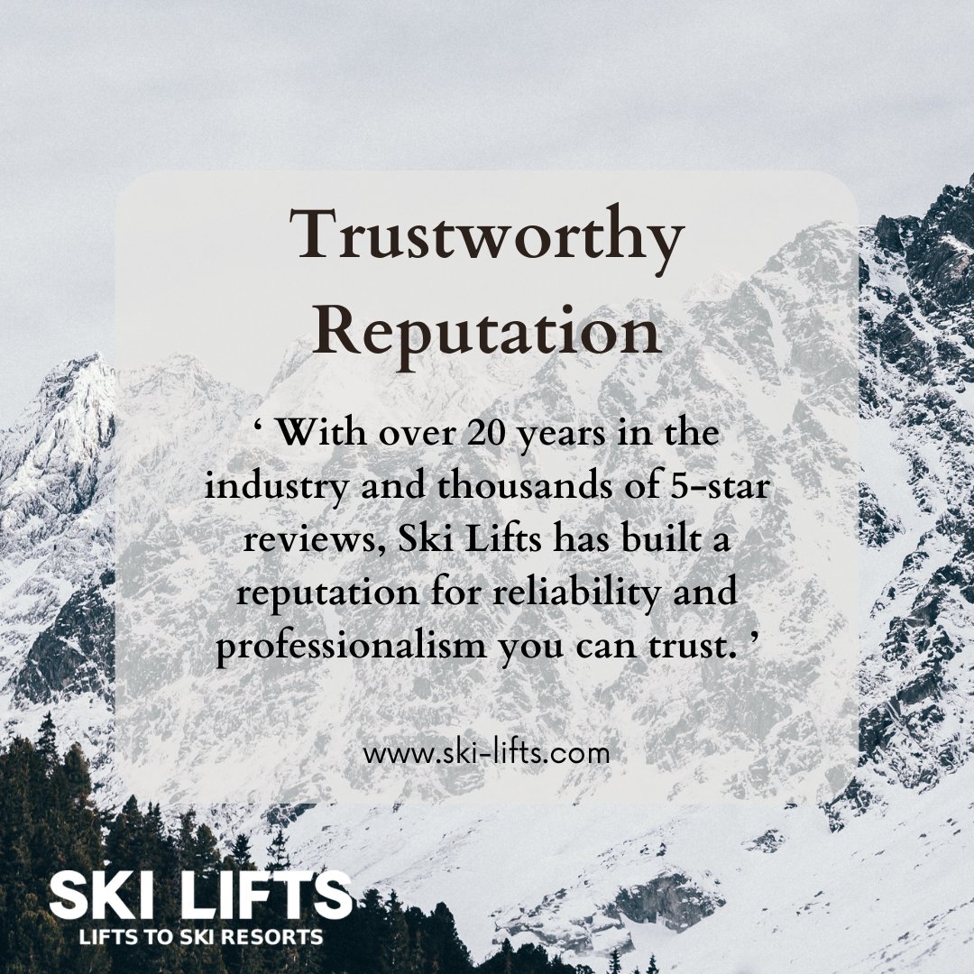 Discover unmatched reliability and professionalism with Ski Lifts, trusted by thousands for over 20 years! 🌟 #SkiLifts #TrustworthyService #skiseason #skiing #skiingisfun