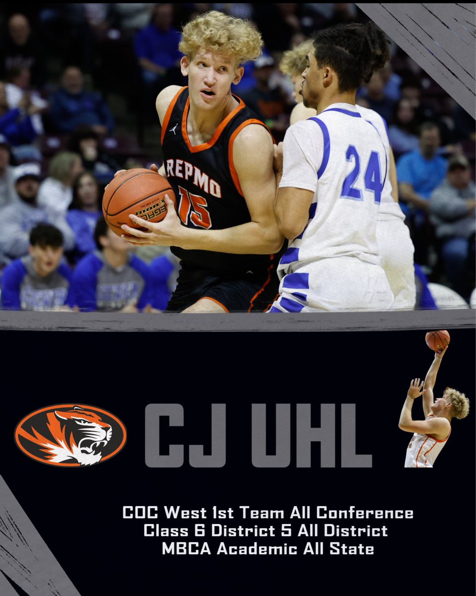 Congrats to CJ Uhl on his post season honors.
-COC West All Conference
-All District
-MBCA Academic All State