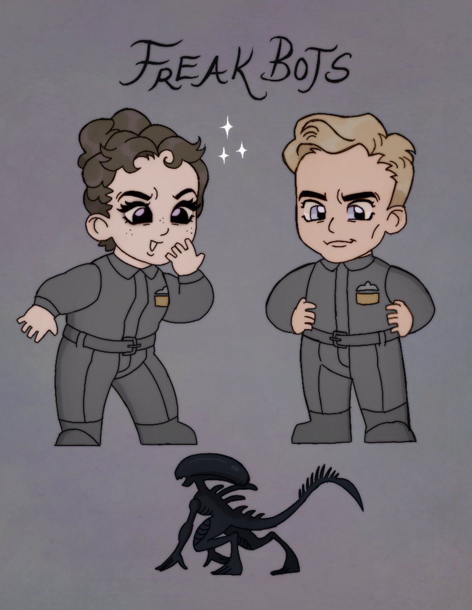 sackofbats's tweet image. Made an ALIEN AU for my OCs Renne &amp;amp; Aimee cuz I love the movies and tragic love stories&amp;lt;/3

Renne is a pilot and Aimee is the synthetic he’s in love with :3 Feat. #David8 cuz I love that menace&amp;lt;3

Ignore my sad attempt at a xenomorph😔