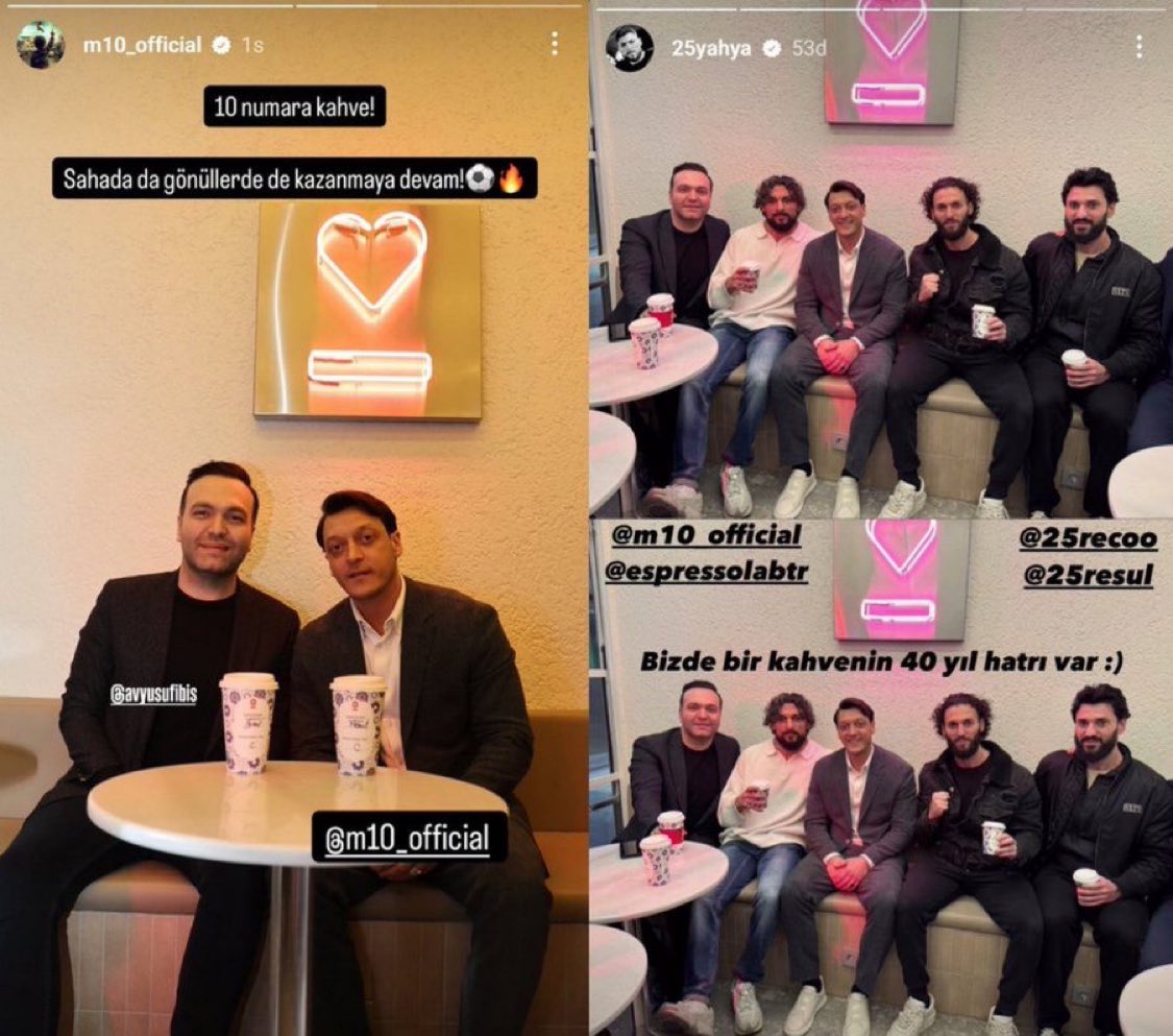 AK Partili Eski Futbolcu Mesut Özil, EspressoLab'a gitti.

"10 numara kahve."