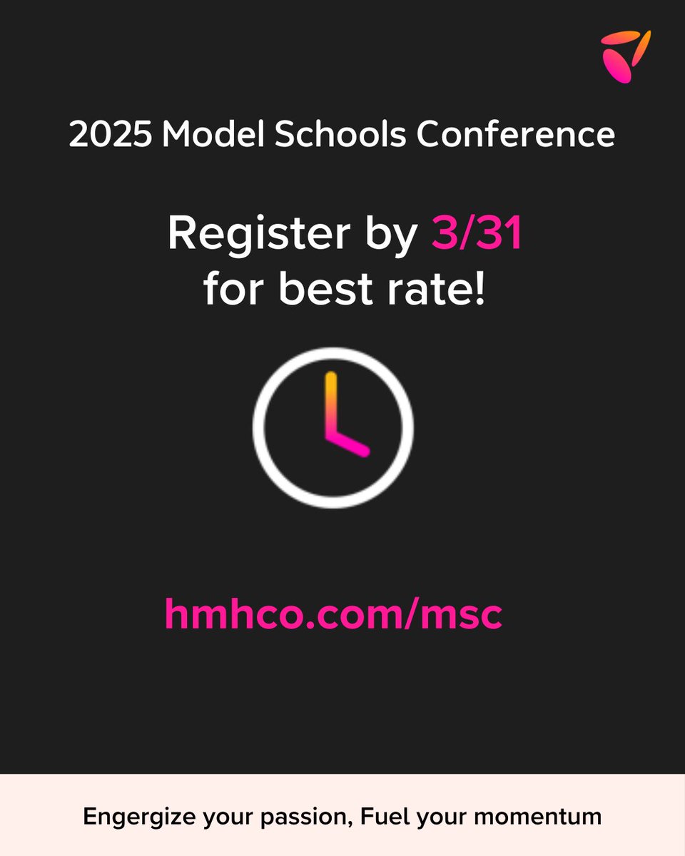 Rate goes up soon. Just sayin’…

hmhco.com/msc

#MSC2025