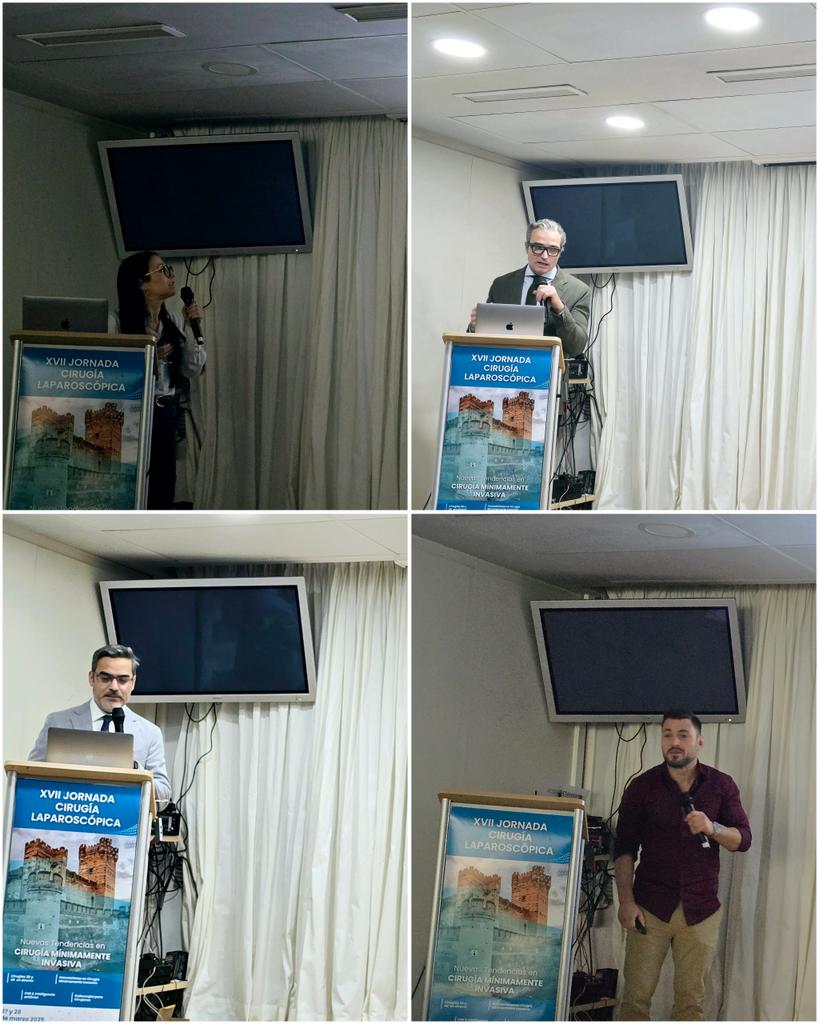 S. de Cir. General - Hospital de Medina del Campo (@cgdmedina) on Twitter photo Cerramos el 1er día con una gran mesa de Pared Abdominal 👏👏👏
<a href="/Villawolf26/">Rafael Villalobos PhD FEBS - AW</a> <a href="/jbellidoluque/">juan bellido</a> <a href="/mtolet11/">Miguel Toledano</a> <a href="/SalidoSergio/">Sergio Salido</a> <a href="/aecirujanos/">aecirujanos</a>
XVII Jornadas de Cirugía Laparoscópica!
#ParedAbdominal #ColoRectal #EsófagoGástrica #Obesidad #RGE #Laparoscopia #eTEP #peTEP Cerramos el 1er día con una gran mesa de Pared Abdominal 👏👏👏
<a href="/Villawolf26/">Rafael Villalobos PhD FEBS - AW</a> <a href="/jbellidoluque/">juan bellido</a> <a href="/mtolet11/">Miguel Toledano</a> <a href="/SalidoSergio/">Sergio Salido</a> <a href="/aecirujanos/">aecirujanos</a>
XVII Jornadas de Cirugía Laparoscópica!
#ParedAbdominal #ColoRectal #EsófagoGástrica #Obesidad #RGE #Laparoscopia #eTEP #peTEP