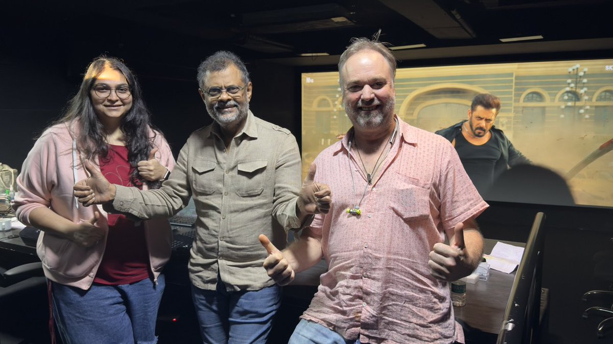 Thirunavukarasu (@dop_tirru) on Twitter photo And it’s a wrap on the color grading for #Sikandar! Can’t wait for you all to experience this on the big screen💥
Colorists Ken Metzker and Devanshi Desai
<a href="/BeingSalmanKhan/">Salman Khan</a> <a href="/ARMurugadoss/">A.R.Murugadoss</a> And it’s a wrap on the color grading for #Sikandar! Can’t wait for you all to experience this on the big screen💥
Colorists Ken Metzker and Devanshi Desai
<a href="/BeingSalmanKhan/">Salman Khan</a> <a href="/ARMurugadoss/">A.R.Murugadoss</a>