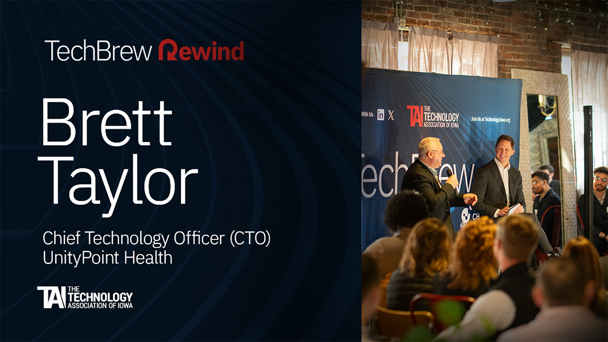 Technology Association of Iowa (@technologyiowa) on Twitter photo Catch the March TechBrew Rewind with Brett Taylor, Chief Technology Officer (CTO) at <a href="/UnityPointNews/">UnityPoint Health</a>🎙️
Hit play ▶️ and dive into the conversation: technologyiowa.org/techbrew-rewin…
#TechBrew #UniteIowaTech Catch the March TechBrew Rewind with Brett Taylor, Chief Technology Officer (CTO) at <a href="/UnityPointNews/">UnityPoint Health</a>🎙️
Hit play ▶️ and dive into the conversation: technologyiowa.org/techbrew-rewin…
#TechBrew #UniteIowaTech