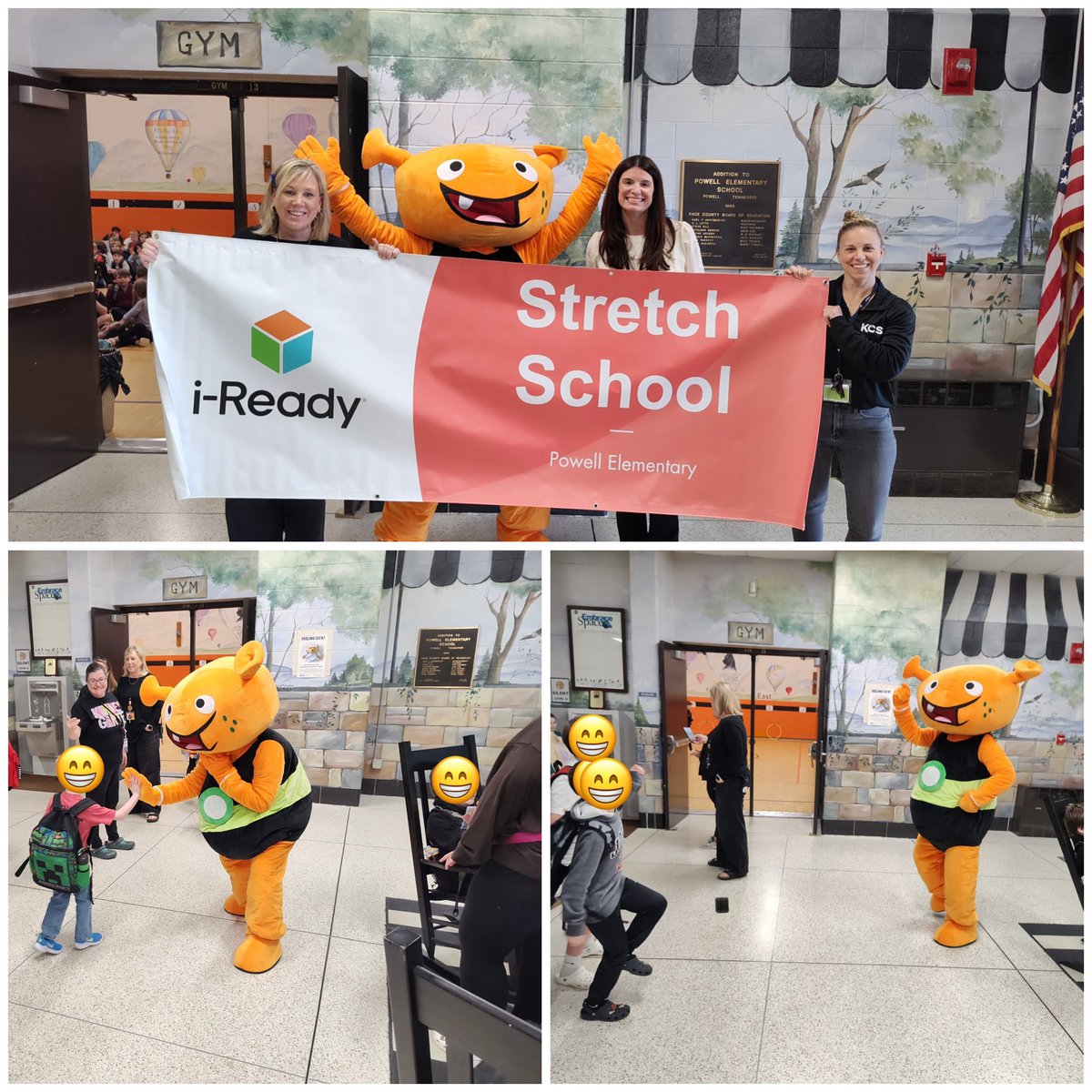 KCSMathematics's tweet image. Plory from iReady was excited to celebrate with the students and staff at Powell Elementary School today. They worked hard and reached their Stretch Growth goal in their iReady Math.  Congratulations!!! #joyandwonderofmath @Powellelem @iReady