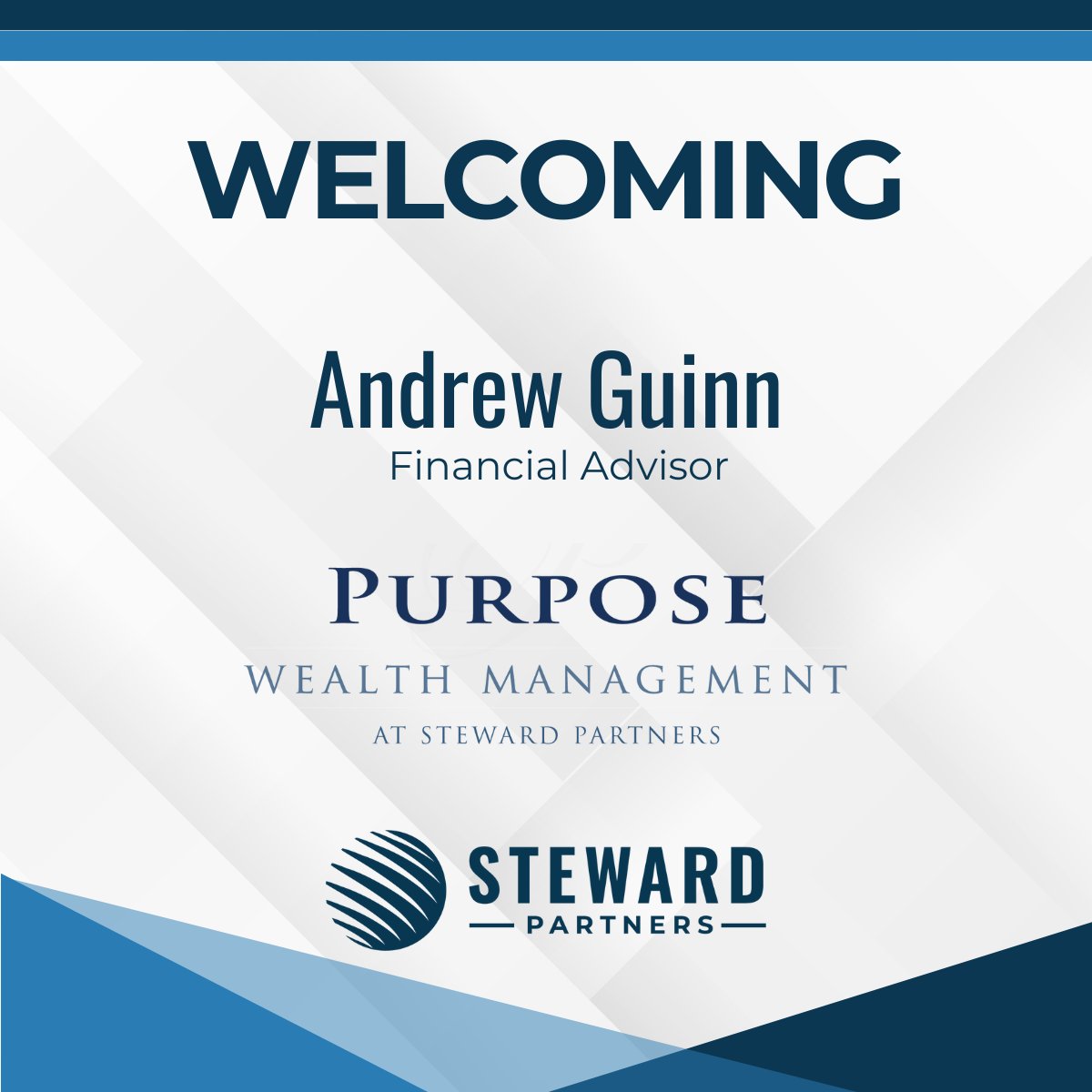 StewardPartners's tweet image. We are excited to announce the #newestaddition to our Legacy Division in Seneca, SC: Andrew Guinn of Purpose Wealth Management.
We are thrilled to continue expanding our family with such talented professionals and look forward to you all meeting our newest partner.