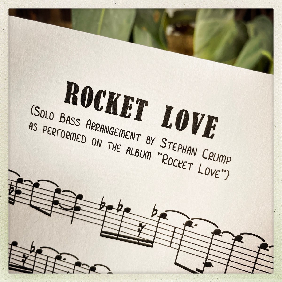 just published my solo bass arrangement of Stevie Wonder's "Rocket Love" -- one of my many many favorites of Stevie's, and also the title track to my solo album. That and more available here: stephancrump.com/store
Cheers!