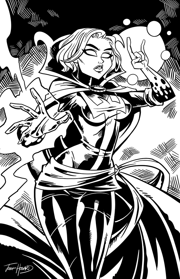 joshuahoward's tweet photo. Couple of Marvel commissions - Clea and Songbird https://t.co/77UH5dGS3e