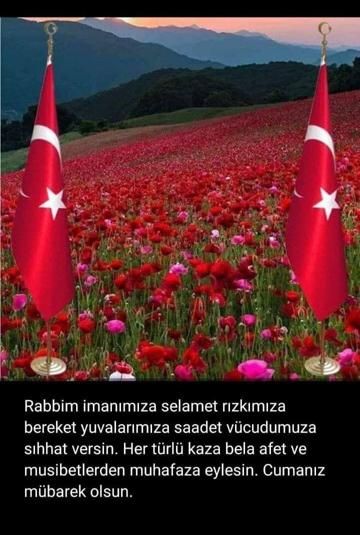 Hayırlı cumalar dilerim.