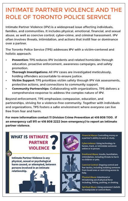 What is Intimate Partner Violence (IPV)? Have a read how TPS addresses, investigates, prevents and supports  victims of IPV.