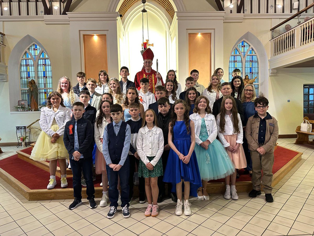 Bishop Denis Nulty (@bishopdnulty) on Twitter photo A great day in Carbury Parish as 61 young people are confirmed over two Ceremonies within the celebration of Mass - blessings on the young people from Ticknevin NS, Kilshanroe NS, Killina NS & Derrinturn NS, their teachers and families <a href="/KANDLEi/">K&L Diocese Ireland</a> <a href="/CatholicNewsIRL/">CatholicNewsIreland</a> A great day in Carbury Parish as 61 young people are confirmed over two Ceremonies within the celebration of Mass - blessings on the young people from Ticknevin NS, Kilshanroe NS, Killina NS & Derrinturn NS, their teachers and families <a href="/KANDLEi/">K&L Diocese Ireland</a> <a href="/CatholicNewsIRL/">CatholicNewsIreland</a>