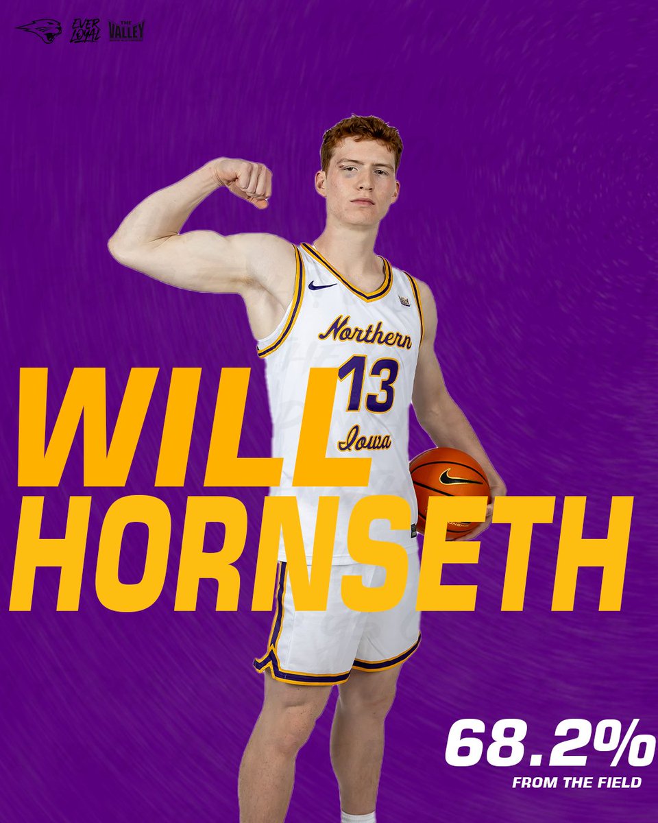 Making history as a FRESHMAN!!! 😎 

Will Hornseth's 68.2% shooting clip this year set a new single-season program record!

#EverLoyal #1UNI #Family
