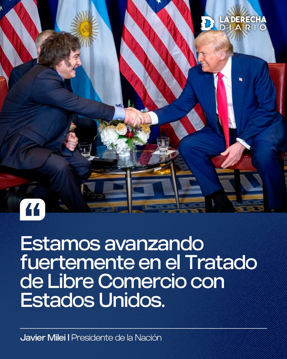 🇦🇷🇺🇸 | Se viene: El presidente Javier Milei aseguró que "estamos avanzando fuertemente en el Tratado de Libre Comercio con Estados Unidos".