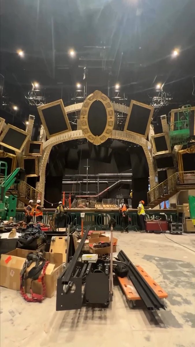 ScottGustin's tweet photo. Disney shared a look behind the scenes as crews work on completing the new stage for "Disney Villains: Unfairly Ever After," the new show opening at Disney's Hollywood Studios on May 27. https://t.co/7ISEcEvaSB