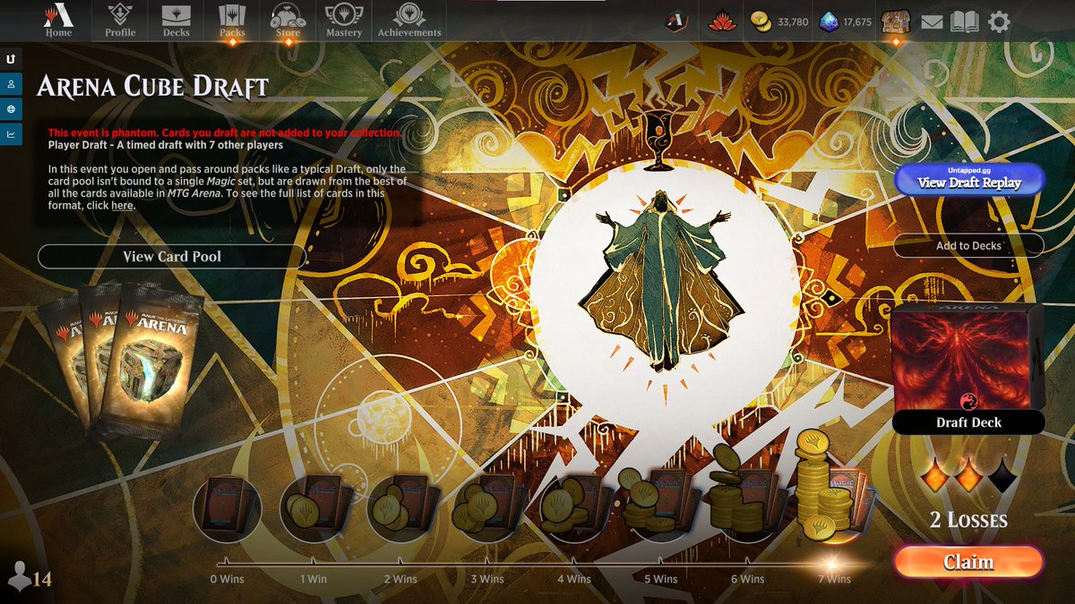 Quiero dedicar este trofeo con mono red a Canavati. Él aprendió todo de mis streams, pero a su vez yo aprendí todo de él, solo no sé si antes o después... El asunto es que volvió CUBO!!! Así que esperen más posts en los siguientes días. 

#teamwolf #MTGAetherdriftrift  #mtgarena