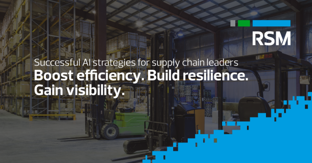 Enhance supply chain efficiency with AI. AI is transforming supply chain management, improving efficiency, resilience and visibility. RSM’s latest insights explore how AI strategies can streamline operations, optimize processes and reduce cost. rsm.buzz/4hQjbqX