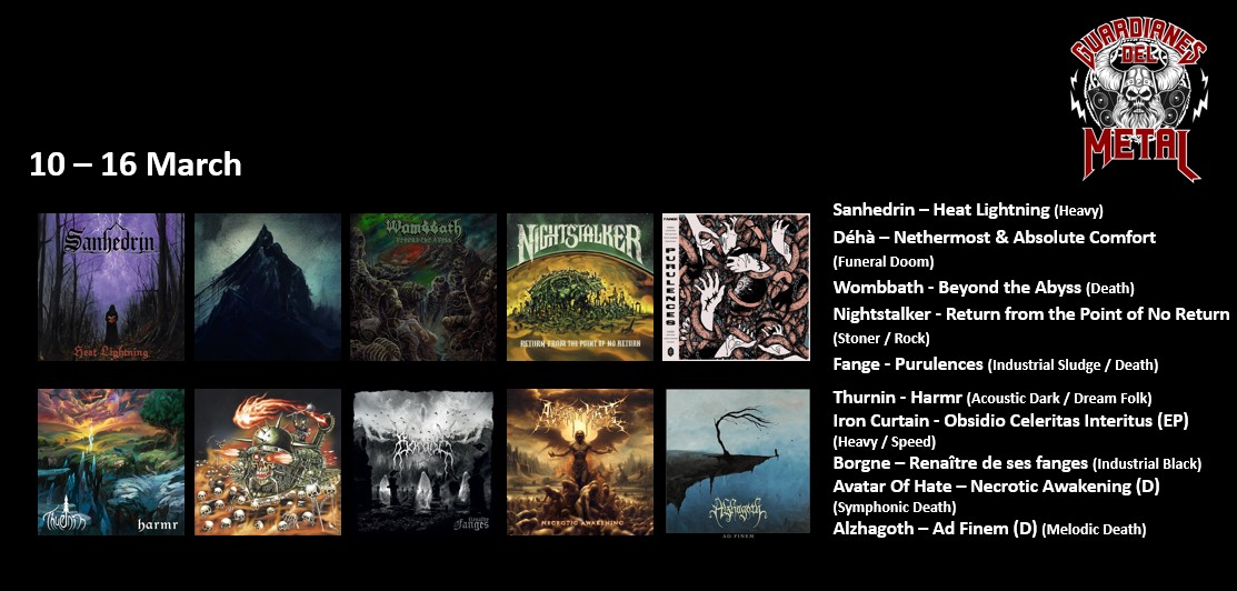 🔥 Lanzamientos 10 - 16 Mar 🔥

Os comparto mis recomendaciones semanales

El orden de los discos es por orden de escucha
(D) debut

open.spotify.com/playlist/6XTr9…

Cuáles fueron vuestros mejores discos de esa semana?