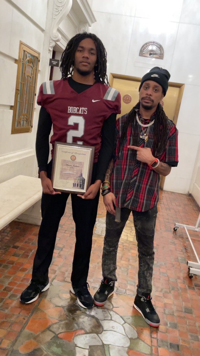 Amari Jackson representing Beaver Football at the Big 33 media day in Harrisburg this week. Huge accomplishment, congrats