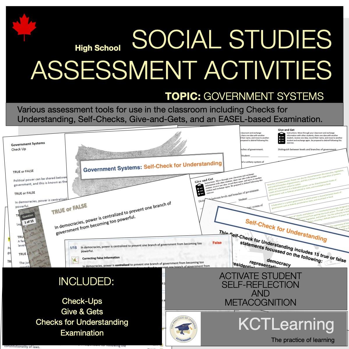 KctLearning's tweet image. Re-released: Government Systems #Assessment Activities (#Canadianteachers). Includes 1 interactive, Easel Self-Check for Understanding Activity (upload to your LMS), 3 reflective Check-ups, 1 peer-to-peer Give &amp;amp; Get, 1 online summative examination #civics teacherspayteachers.com/Product/Govern…