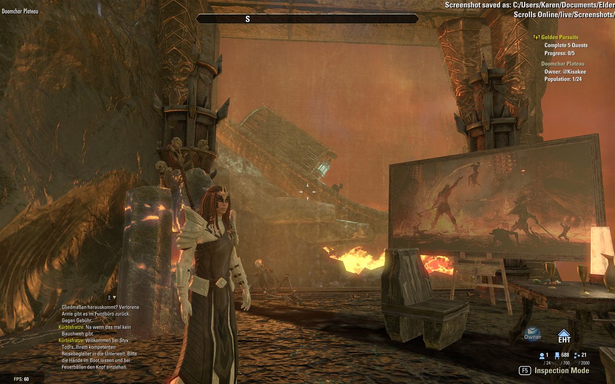 Kisakee has someone riding in a canoe down a lava stream. because duh, of course! #elderscrollsonline