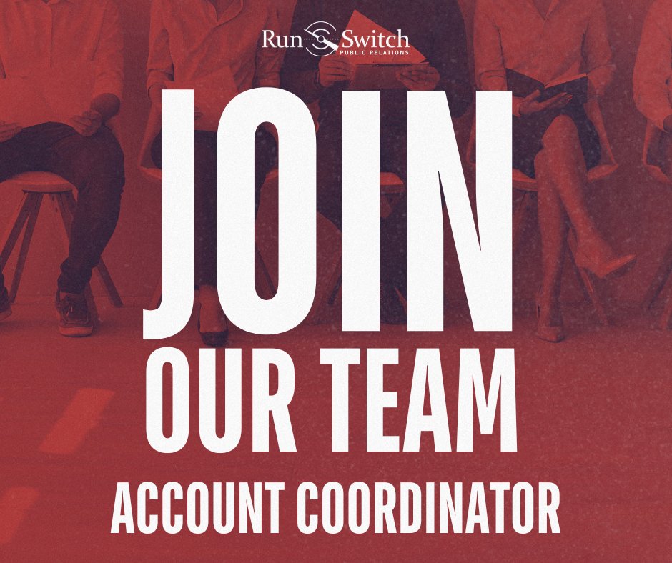 RunSwitchPR's tweet image. JOIN OUR TEAM!

RunSwitch PR, Kentucky’s largest public relations agency, is looking for a motivated individual to support the firm’s public relations and public affairs initiatives. We’re looking for strategic thinkers who want to work hard, take responsibility, and continue to…