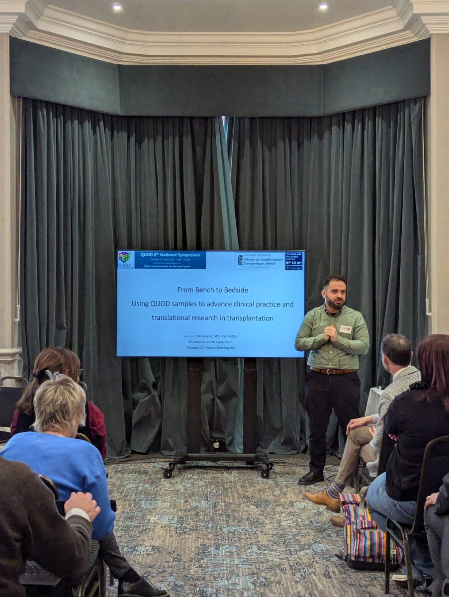 Our session on how QUOD is supporting Higher education, chaired by Dr Luke A. Yates, showcasing 3 researchers, Rebecca Vaughan, David Baird, and Ioannis Michelakis, using #QUODbiobank samples.

<a href="/NHSBT/">NHS Blood+Transplant</a> <a href="/NDSurgicalSci/">Nuffield Department of Surgical Sciences</a> <a href="/UniofOxford/">University of Oxford</a>