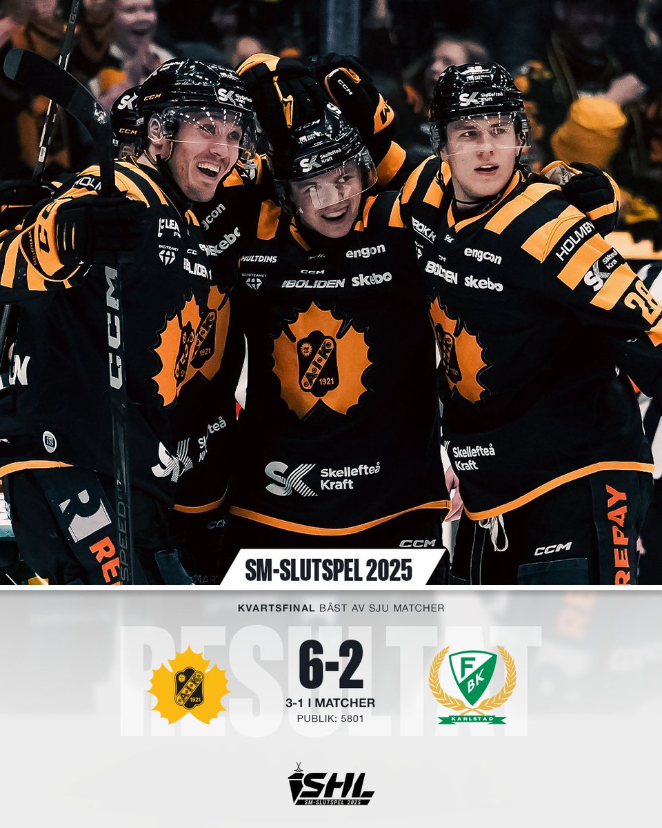 SHL.se (@shlse) on Twitter photo Fem mål i powerplay. <a href="/skelleftea_aik/">Skellefteå AIK</a> har matchboll. 🏒🔥
#SKEFBK #SHL #twittpuck #ishockey #svsshl Fem mål i powerplay. <a href="/skelleftea_aik/">Skellefteå AIK</a> har matchboll. 🏒🔥
#SKEFBK #SHL #twittpuck #ishockey #svsshl