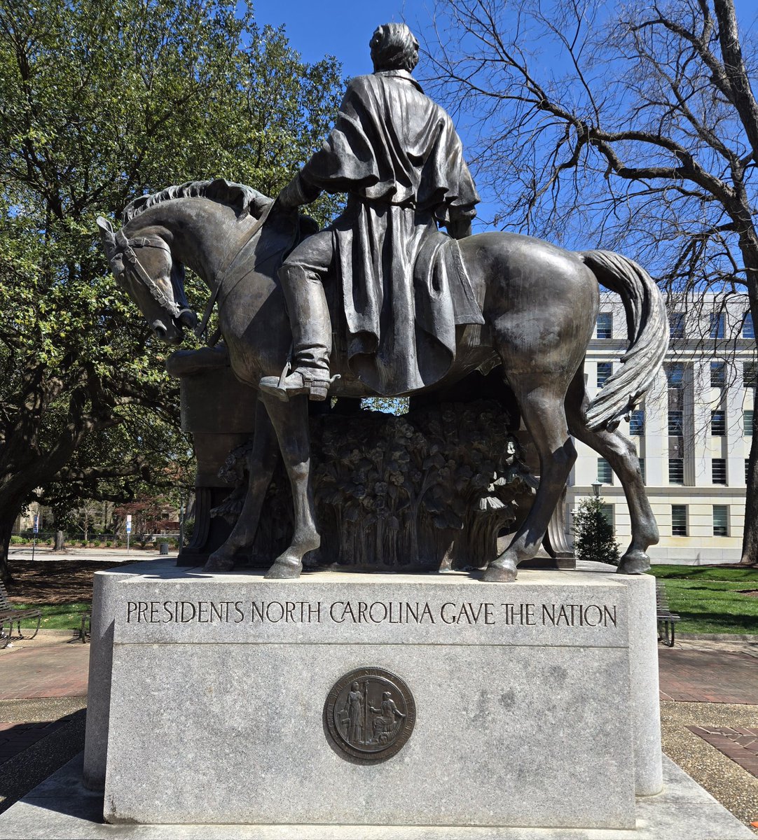 In Raleigh for Advocacy &amp; <a href="/NCASAtweets/">NCASA</a> conference &amp; took ⏳️2🚶‍♂️around our NC Capital yard. When I saw this statue  in the pics, I wondered what child in our NC Public Schools today will be our next President of the US? 
#PublicSchoolMatters
#LeadershipMatters
<a href="/ncsupers/">Jack Hoke</a>
<a href="/NC_LCS/">LCSNC</a>