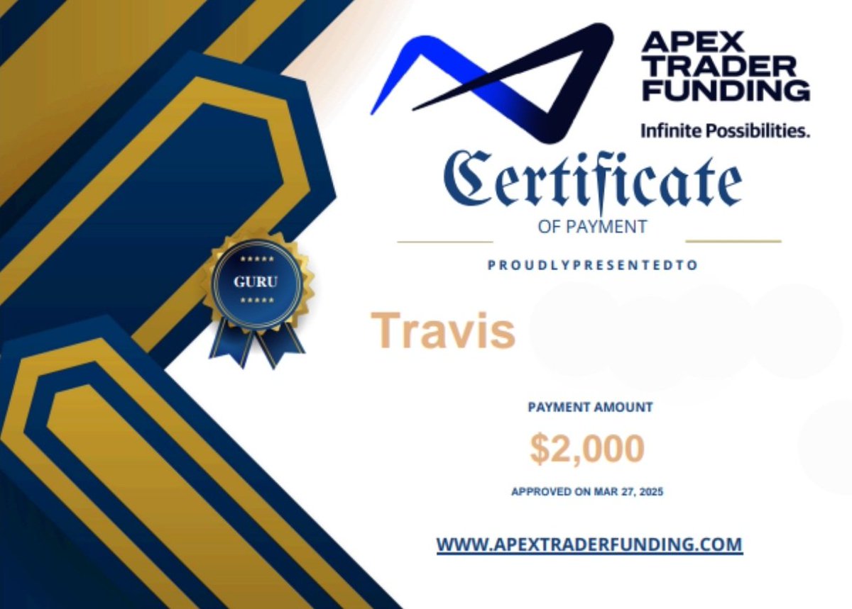 ChartLevelPro's tweet image. ✅ Took my first payout from Apex Trader Funding!
💥 Hard work, discipline, and consistency paid off.
📈 Huge thanks to @Microefutures and @vwaptrader1 for the guidance!
🙏 Grateful for the journey—this is just the beginning!
#Trading #Futures #Consistency #MindOverMarkets