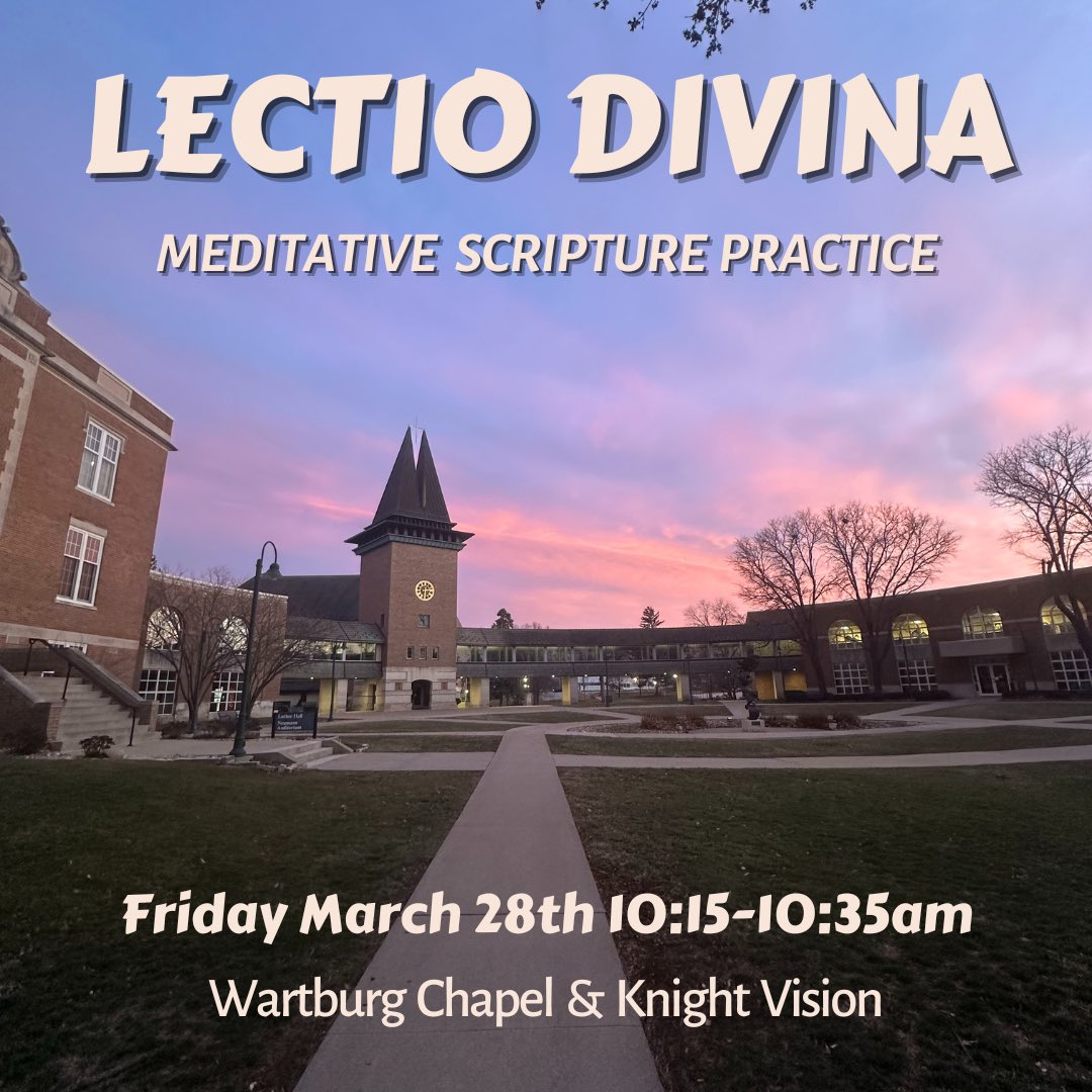 Chapel on Friday is Lectio Divina, an opportunity to meditate and reflect on a Biblical passage! We look forward to seeing you in person or on Knight Vision!