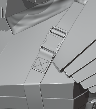 STILL working on guy for ESCALATION OVERDRIVE. Still not sure about a few things, might adjust the plates on the legs and arms. Also stitches. Those are important. You don't understand. Also removed the little packs, like why have them when he ran out of ammo ages ago.