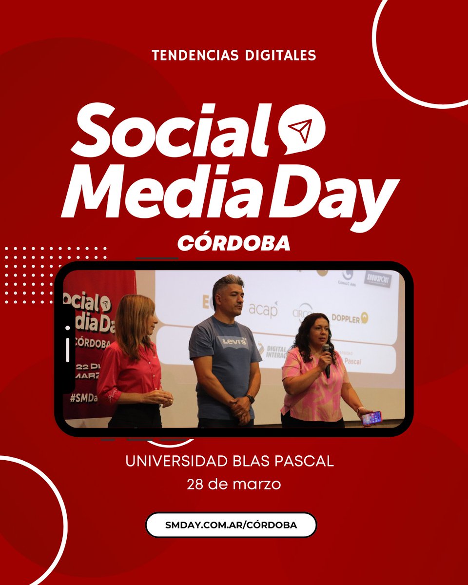 Nos vemos mañana en una nueva edición de <a href="/smdayARG/">Social Media Day Argentina</a> en Córdoba 
Presencial + Streaming + OnDemand 

Info en smday.com.ar/cordoba #SMDay #SMDayCBA