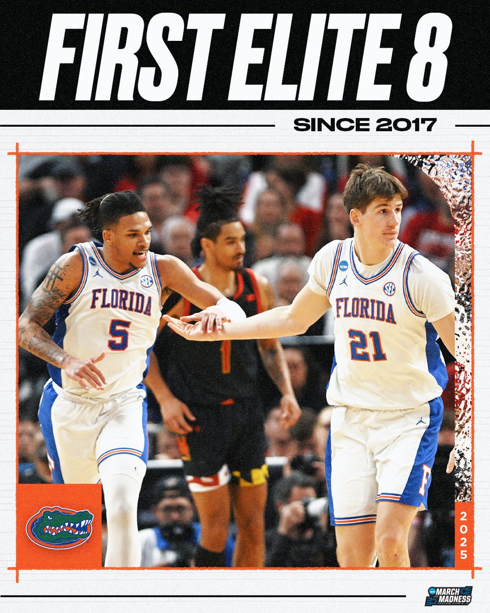 WELCOME BACK TO THE ELITE 8, <a href="/GatorsMBK/">Florida Gators Men’s Basketball</a> 🥳

#MarchMadness