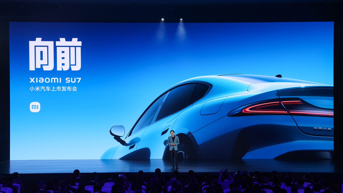 leijun's tweet photo. One year ago today, we launched Xiaomi SU7 in the domestic market while livestreaming the event globally. I'm so proud of what our team has achieved, and even more excited for the road ahead!⚡️ https://t.co/9wLh5yxzd2