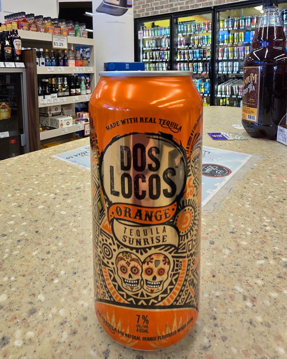 Discover Dos Locos, the official pre-mixed beverage made with authentic tequila. Savor the perfect blend of sweet and tangy lime flavor with a smooth tequila finish in every sip.

#evergreencoopliquorstore
#doslocos
#orangetequilasunrise