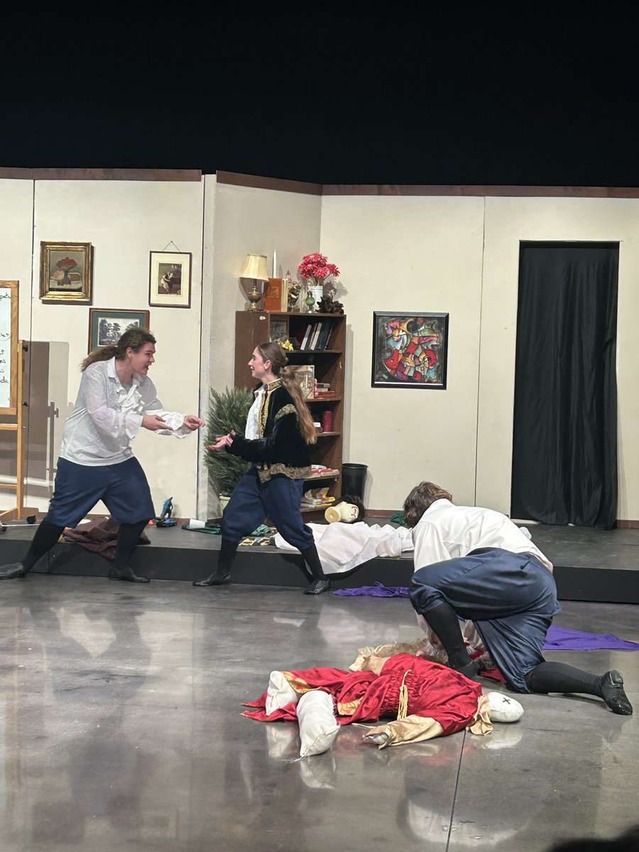 Make sure you catch <a href="/smstheatre1/">Shawnee Mission South Theatre</a> production of The Complete Works of William Shakespeare. The cast of three had over 100 costume changes and involved the crowd in the play. <a href="/SMSouthTDain/">Dr. Todd Dain</a> #SMSouth