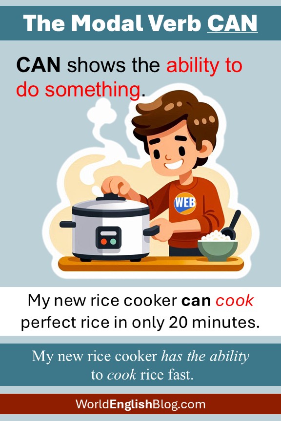 Modal verbs got you confused? 🤔 Here's a quick breakdown:

CAN: ability ("I CAN swim.")
MAY: permission ("MAY I leave?")
MUST: necessity ("You MUST study.")
Get the full guide + examples! 👇 worldenglishblog.com/can-could-may-…
#ESL #LearnEnglish #Grammar