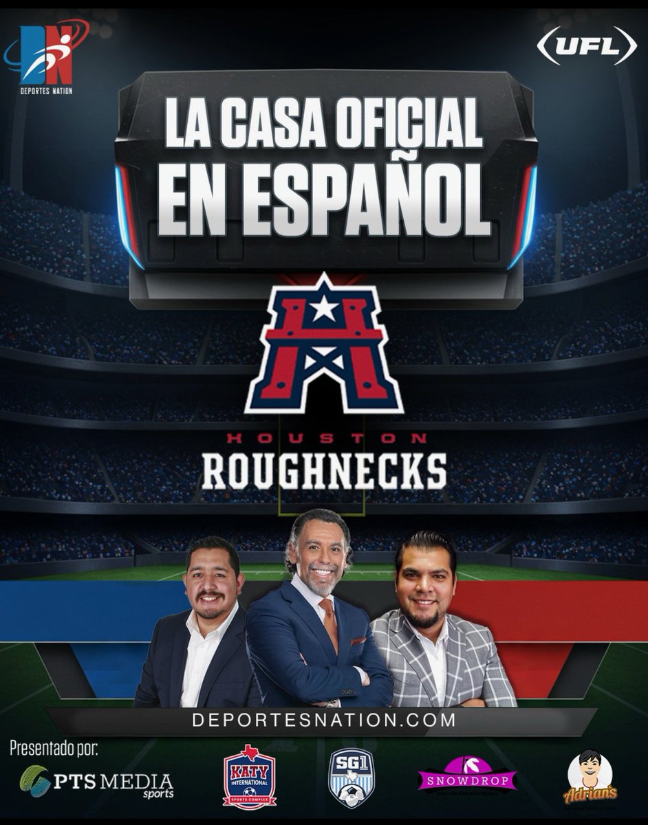 🎙🏈¡LOS ROUGHNECKS EN ESPAÑOL!

🔥 Arranca la temporada y los Houston Roughnecks están listos para demostrar su poder en el campo. ¿Podrán superar la campaña pasada?

🏟️ Primer reto: St. Louis Battlehawks.
📅 No te pierdas ni un solo partido con la narración en español por