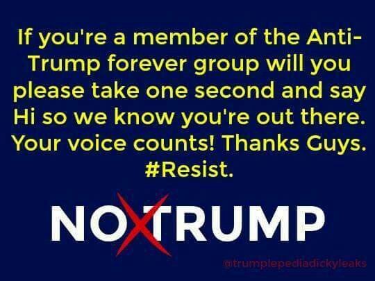If you are an "Anti-Trumper Forever" member, drop a like and repost! 📫
