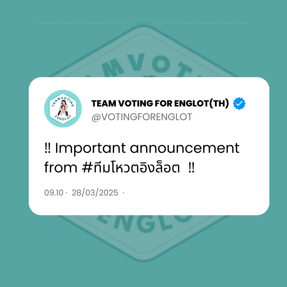 TEAM VOTING FOR ENGLOT (TH) tweet media