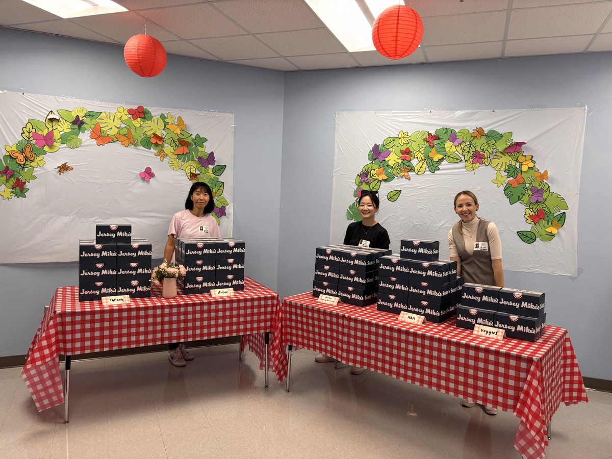 Vaughn ESL families showered on the staff with EB photo gallery and Jersey Mike’s lunch (paid by ESL families, with generous discount from Jersey Mike’s) today! Thank you for the love and support you pour into our EBs everyday! 💕<a href="/VaughnElemFISD/">Vaughn Elementary</a> <a href="/FISD_EB/">Frisco ISD ESL and Bilingual</a> <a href="/jerseymikes/">Jersey Mike's Subs</a>