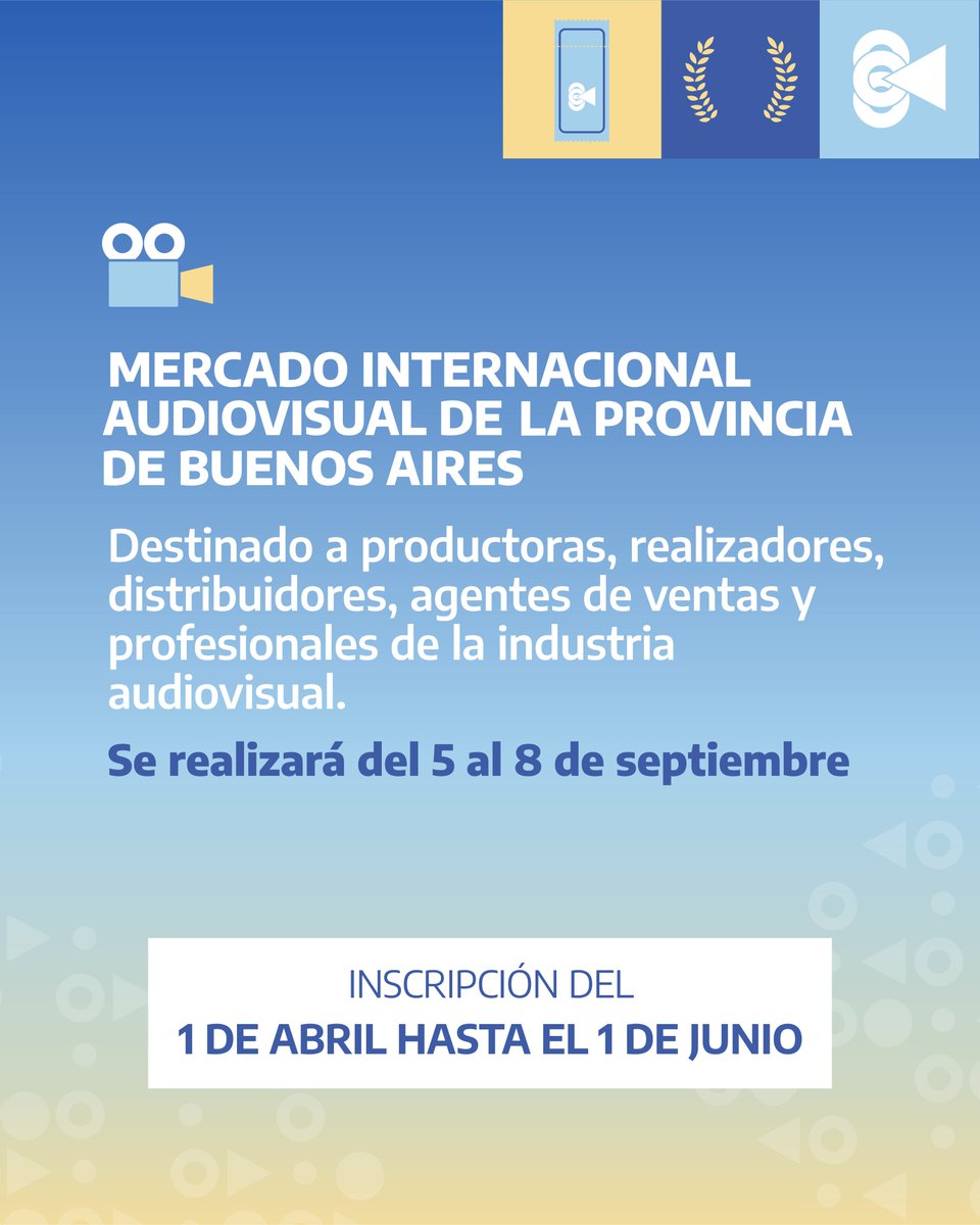 #221Radio | #Cultura Se abre la convocatoria para la tercera edición de #FICPBA 📽️

El Festival Internacional de Cine de la Provincia de Buenos Aires, iniciativa impulsada por
<a href="/CulturaPBA/">Instituto Cultural de la Provincia de Buenos Aires</a> anuncia la apertura de inscripción de películas para la nueva edición del festival. La