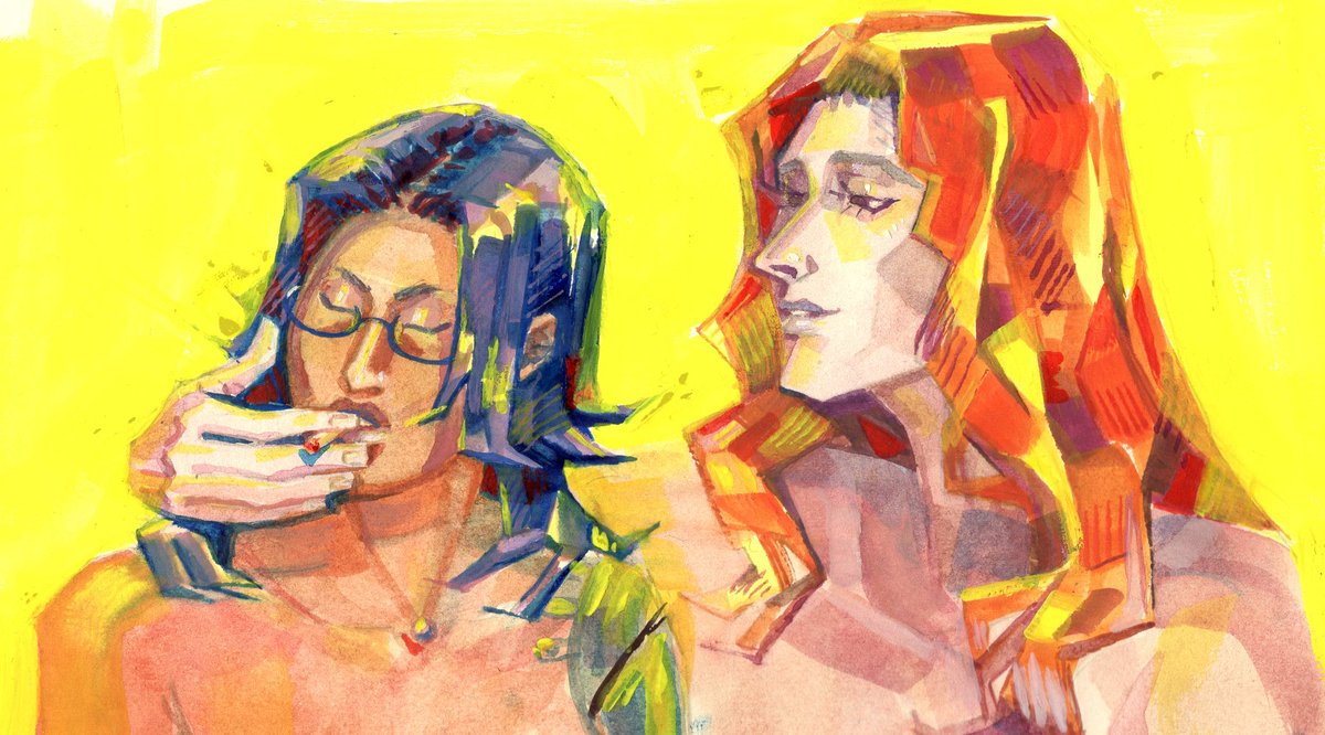 in a piece of time you can't determine
you're everywhere but in the present

// oc, gouache