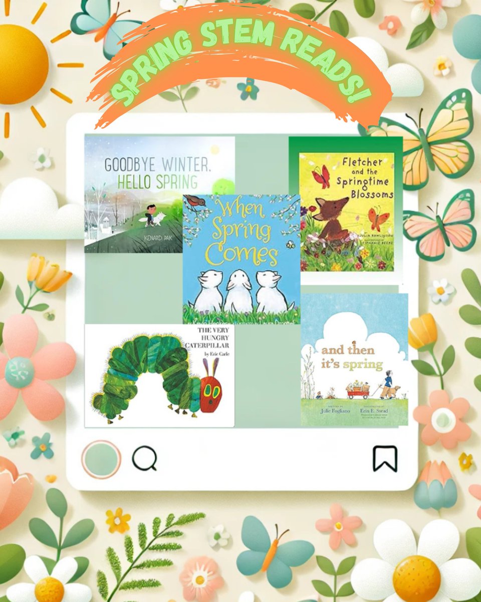 Spring has sprung! 🌷 This season, let’s plant the seeds for curiosity and growth with STEM books. 
What's your favorite STEM topic to read about? Let us know in the comments! #SpringIntoSTEM #STEMReading #STEMinspiration #LearnAndGrow